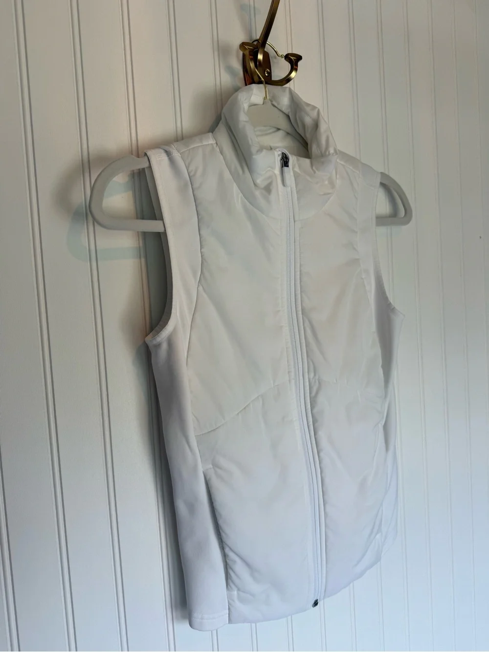 Lululemon Push Your Pace Vest White Size 4 Running Full Zip